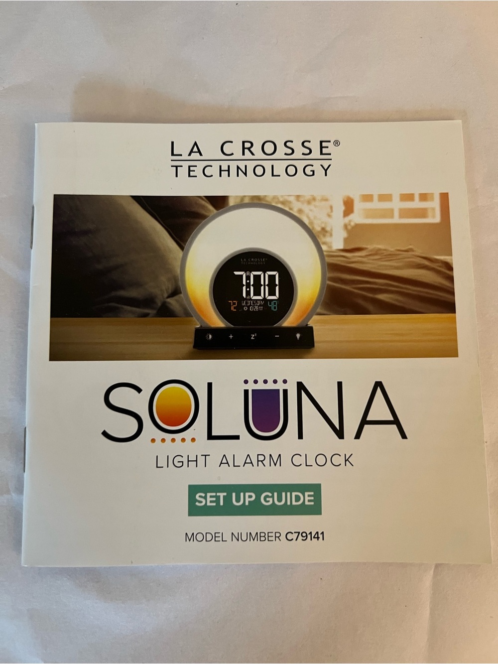 La Crosse Soluna Sunrise Alarm Clock, Five Mood Colors - Picture 2 of 2
